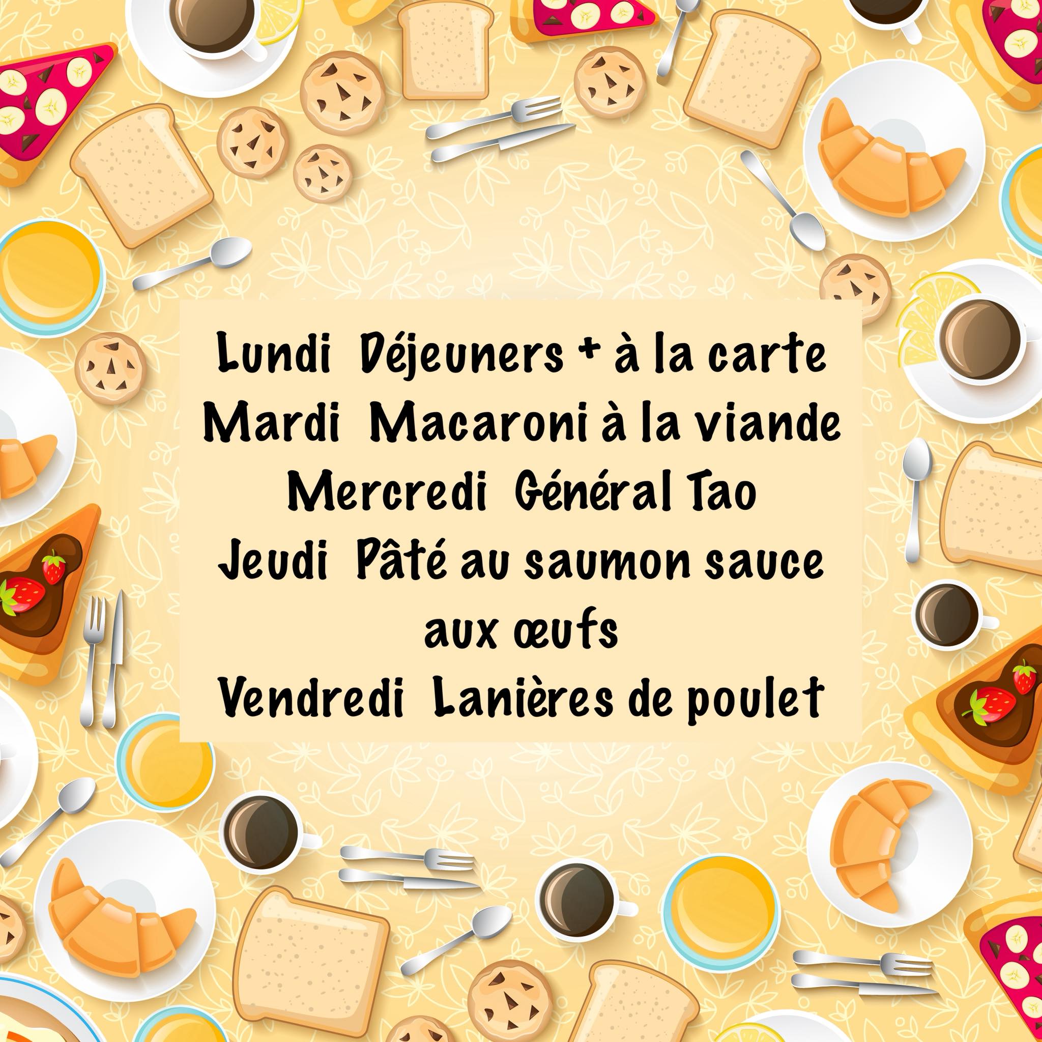 Resto Roussel 2012 Menu