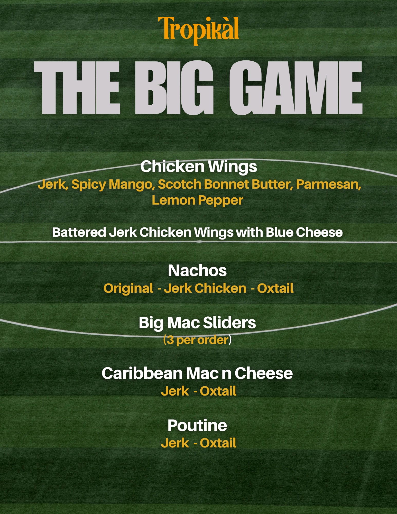 Le Tropik Resto-Bar Menu