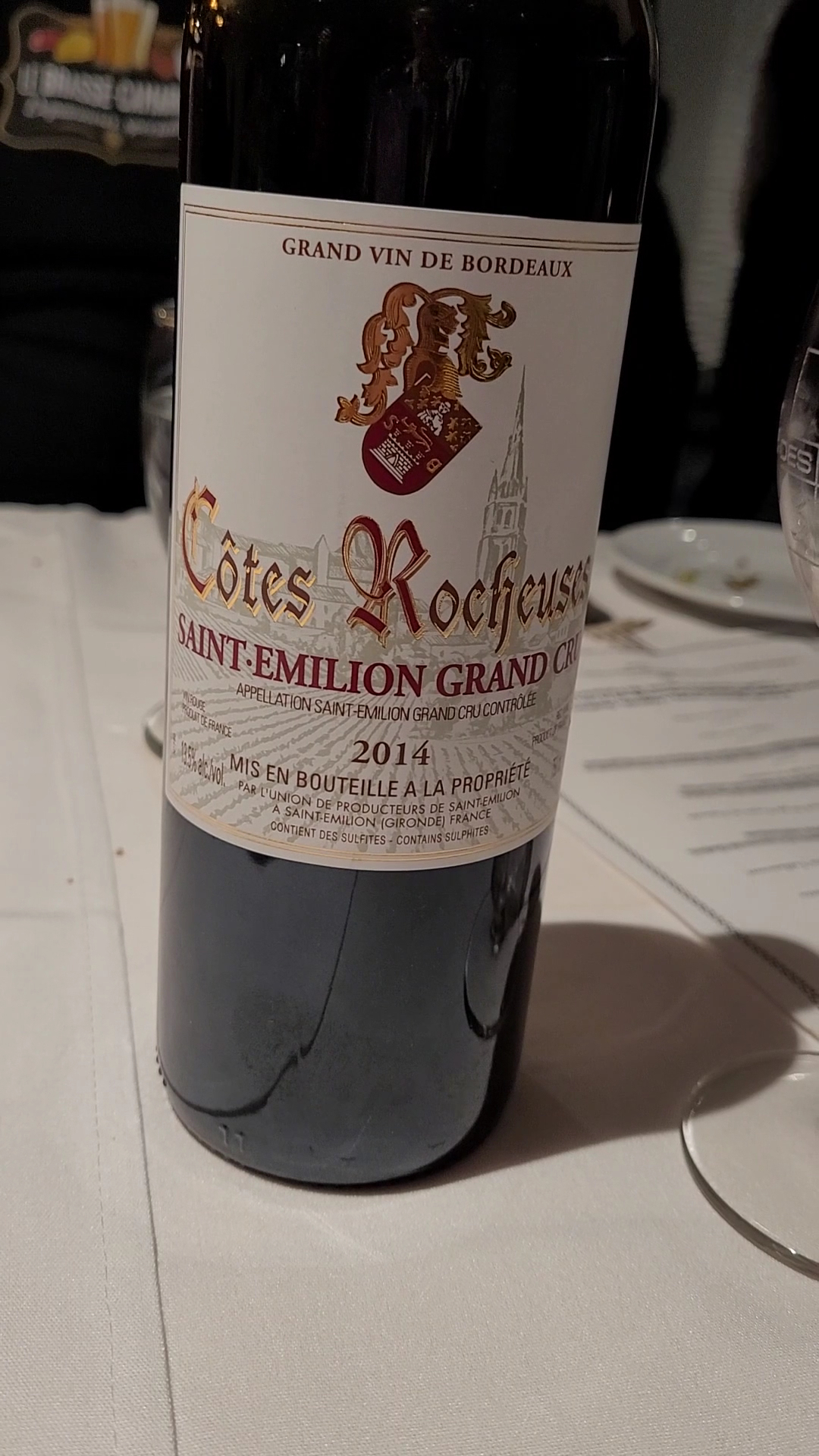 Table des Trois Vallées Menu