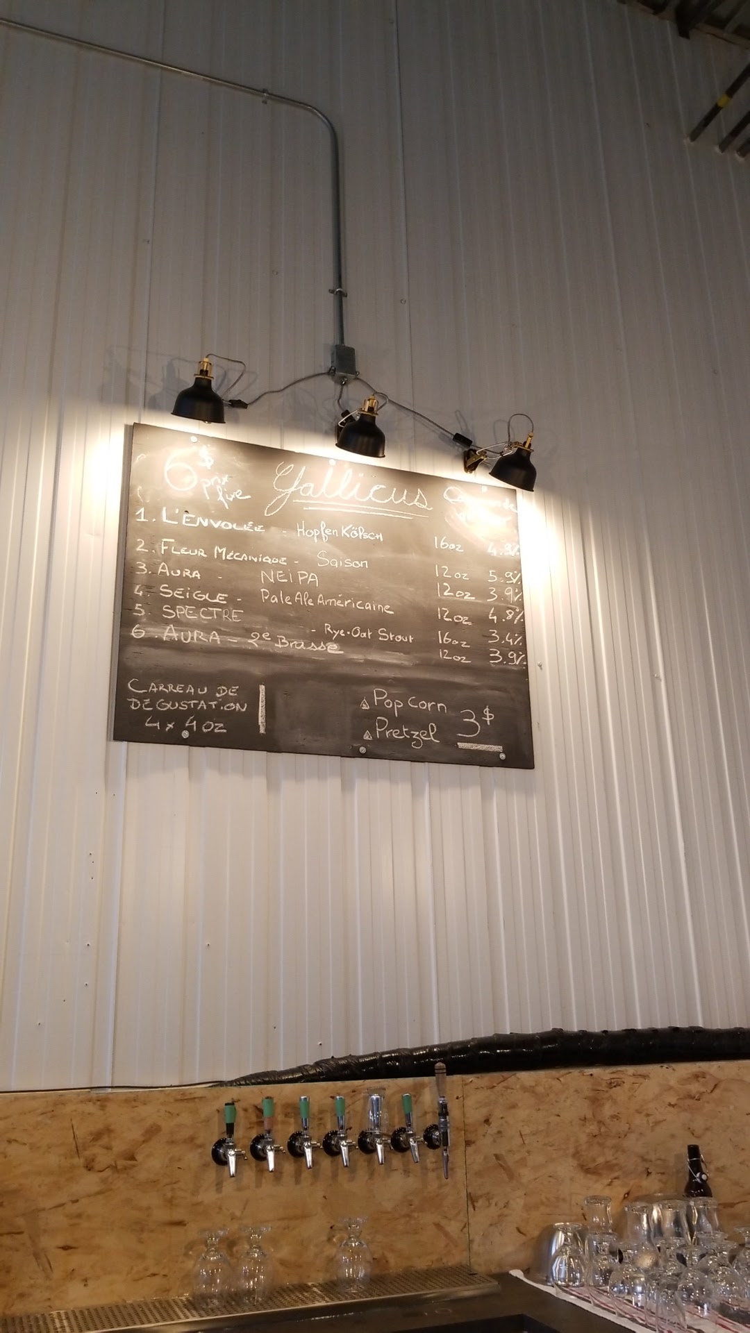 Brasserie artisanale Gallicus Menu