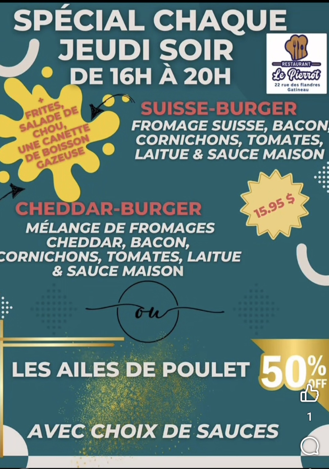 Le Pierrot Menu