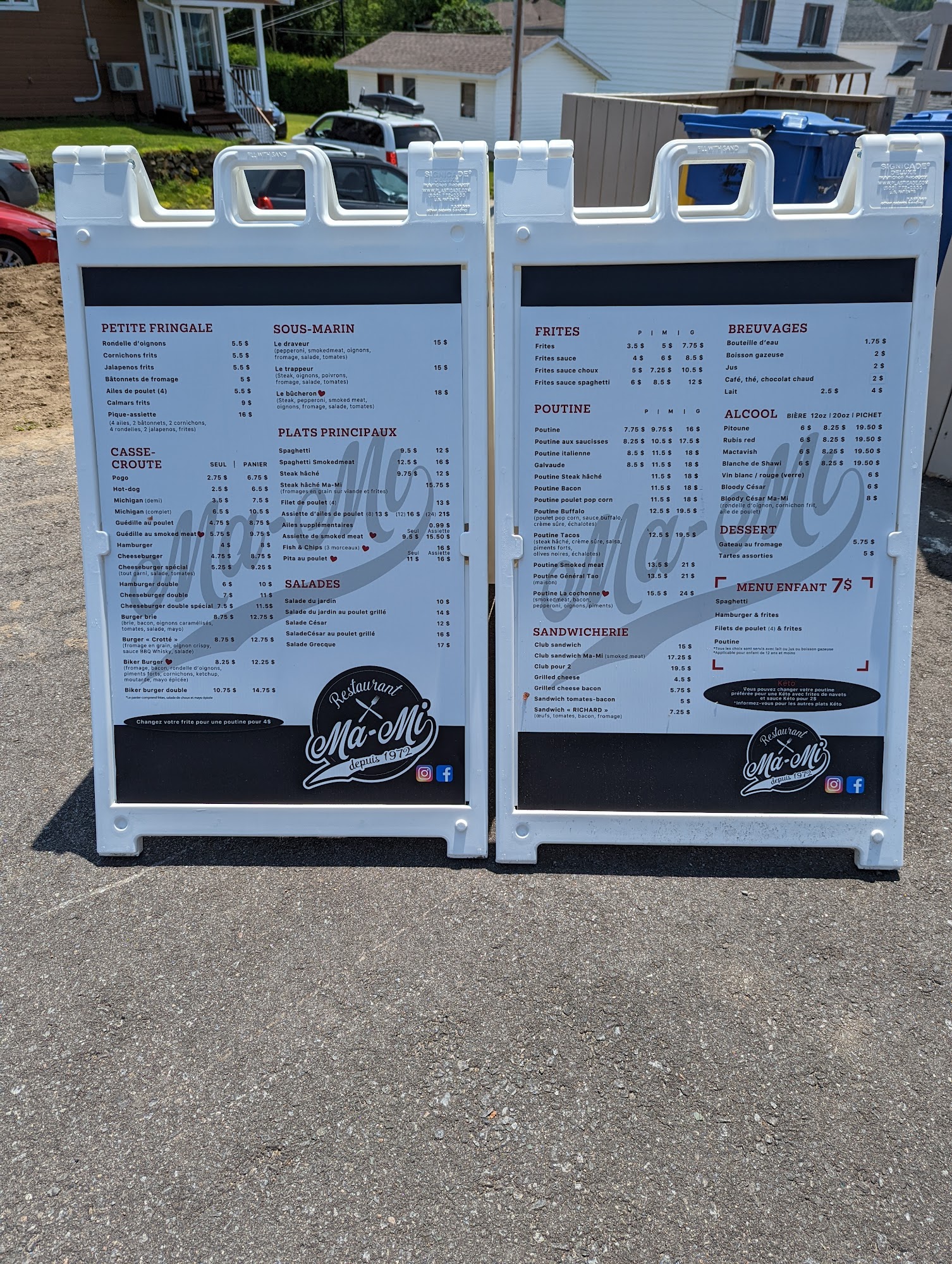 Restaurant Ma-Mi Menu