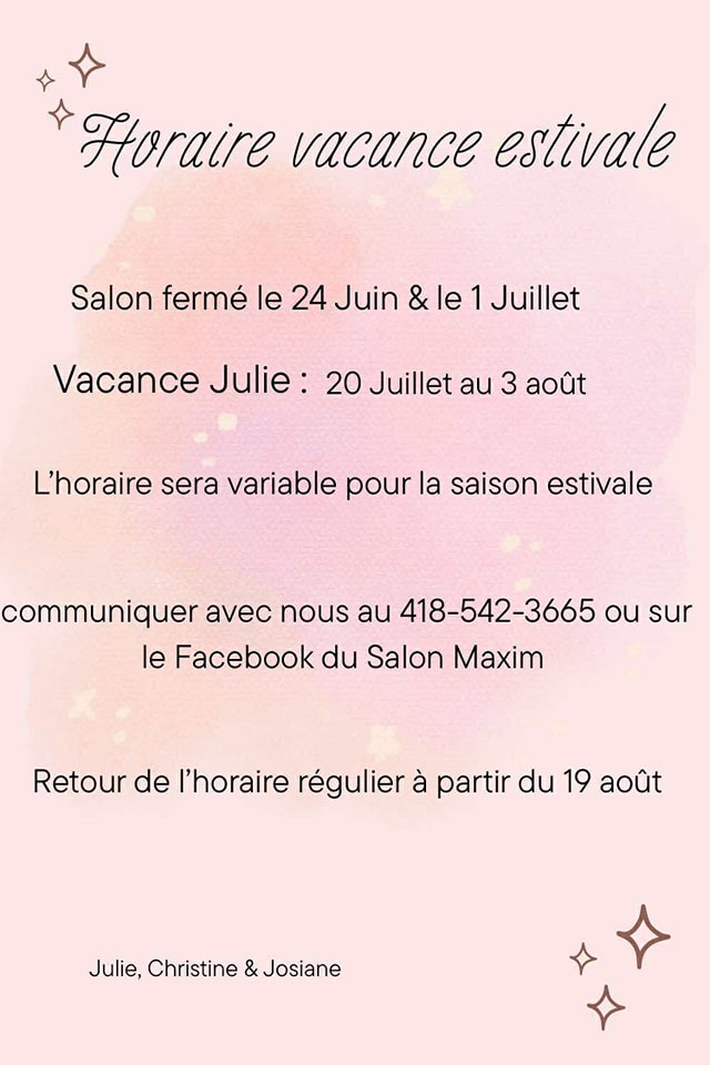 Salon Maxim 1948 Rue Saint-Jean-Baptiste, Jonquière Quebec G7Z 1J5