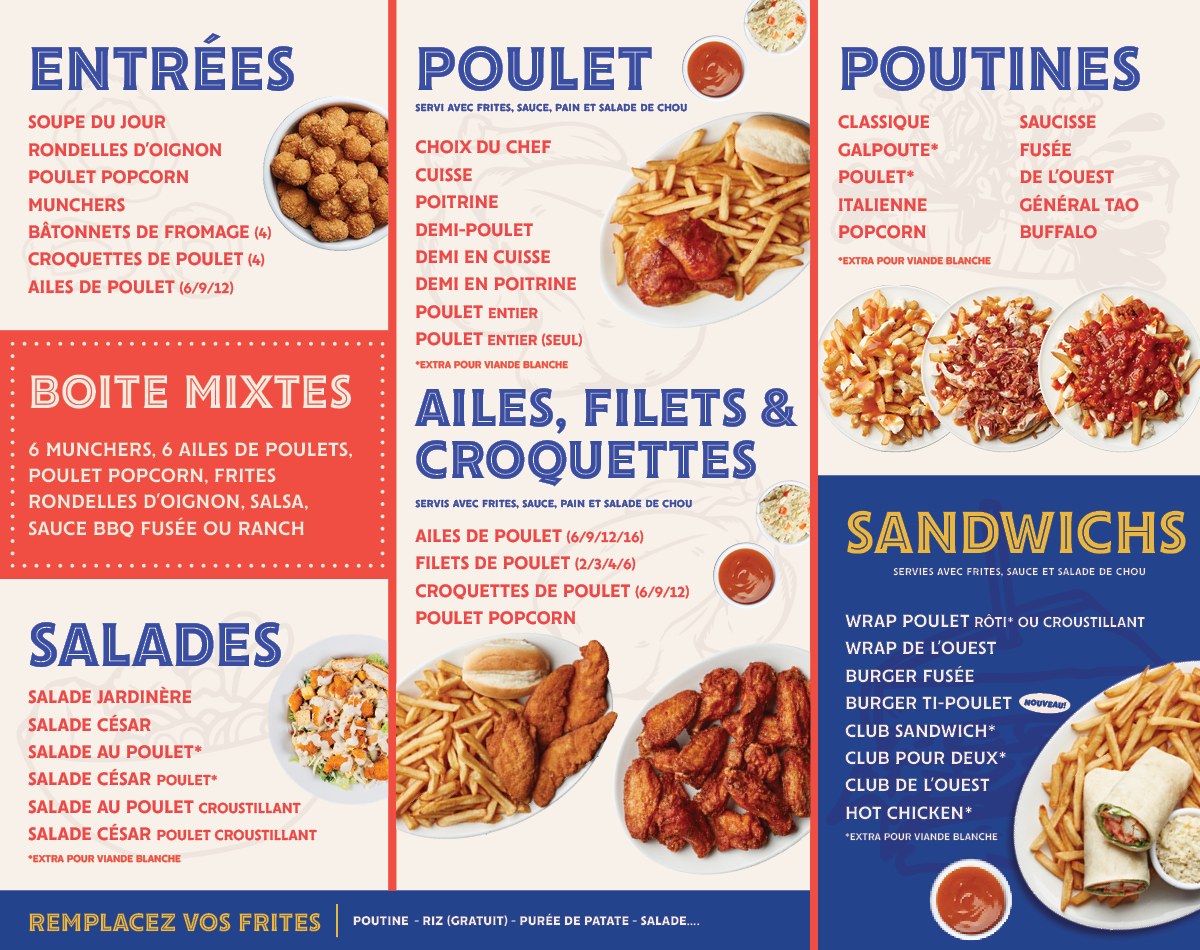 Rôtisseries Fusée Menu