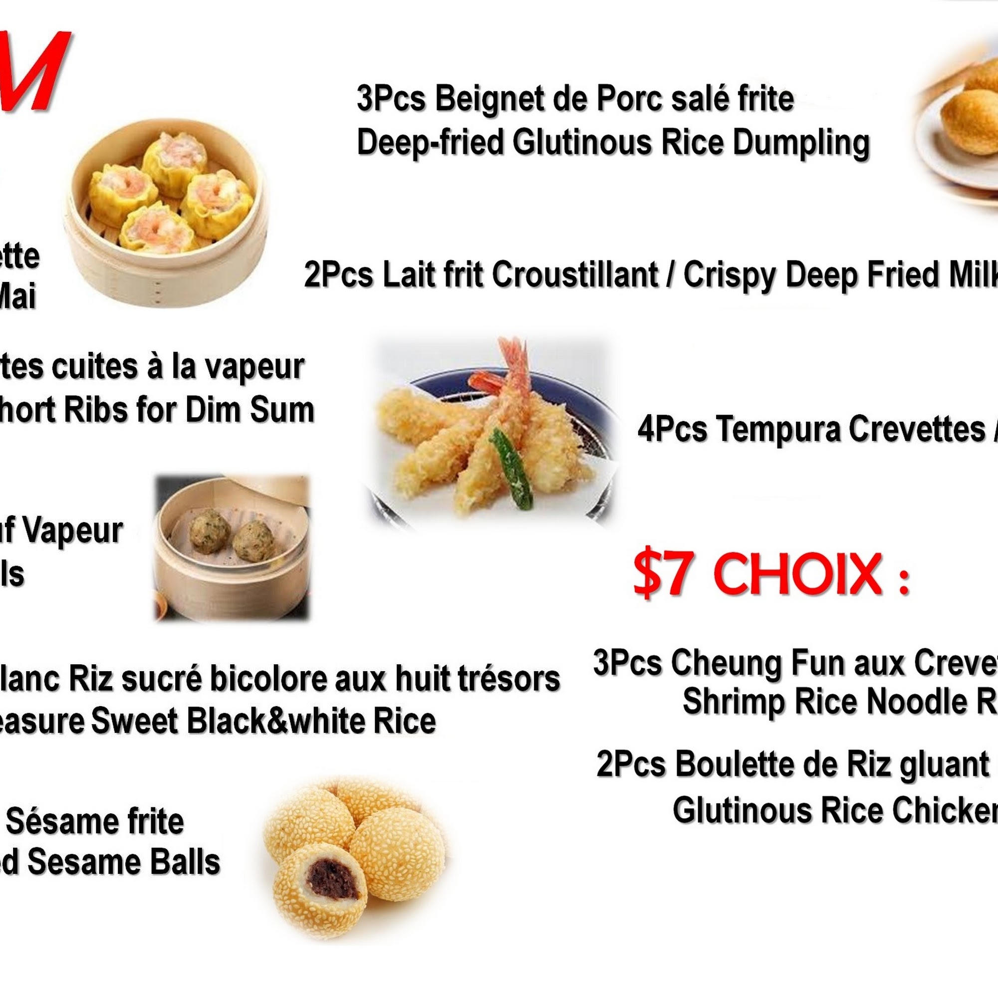 Québérac Deli Bar Menu