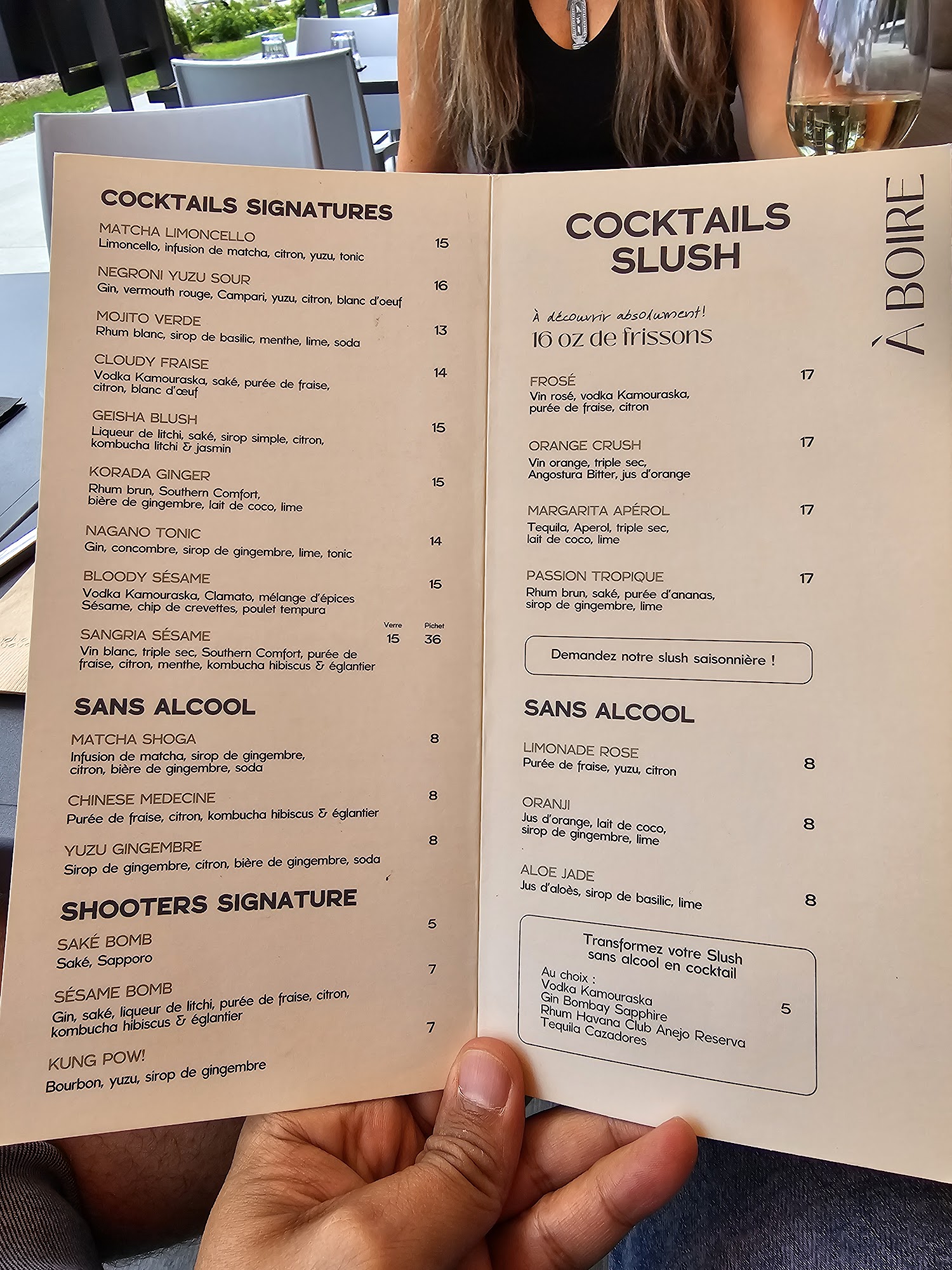 Sésame Menu