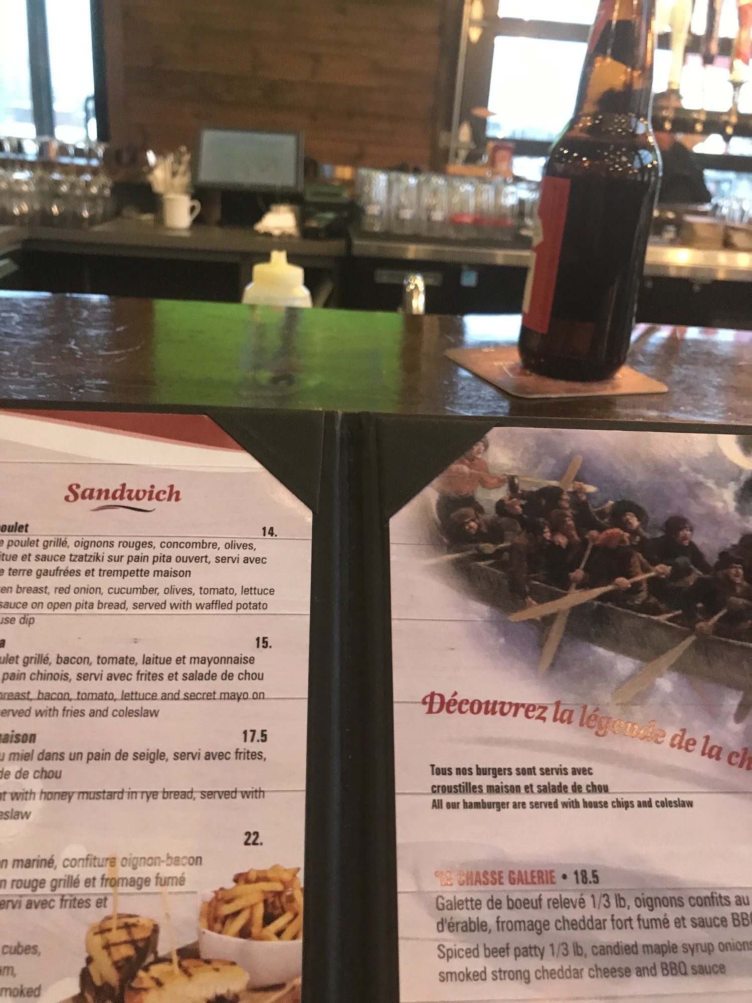 Bar Chez Martineau Menu