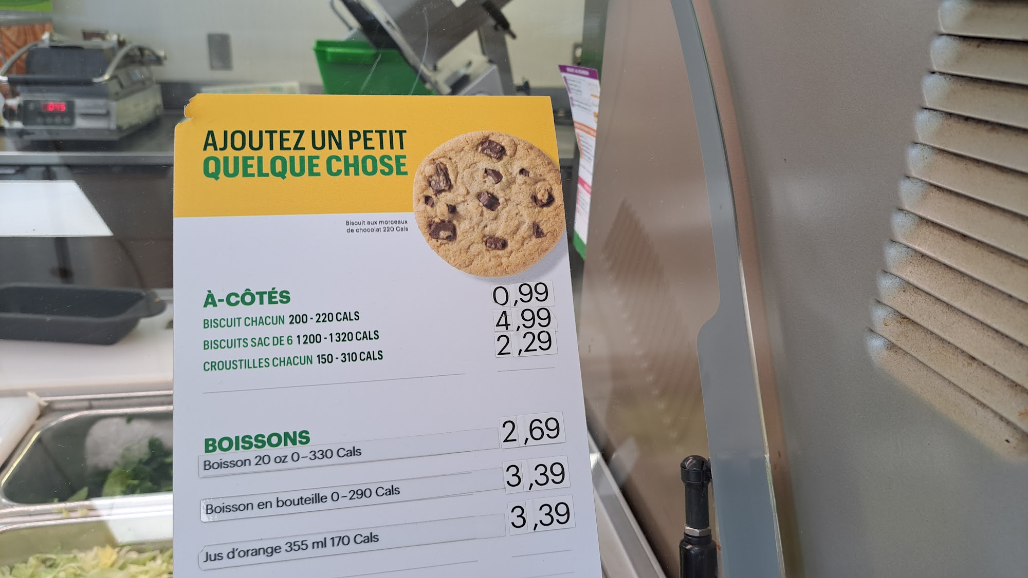 Subway Menu