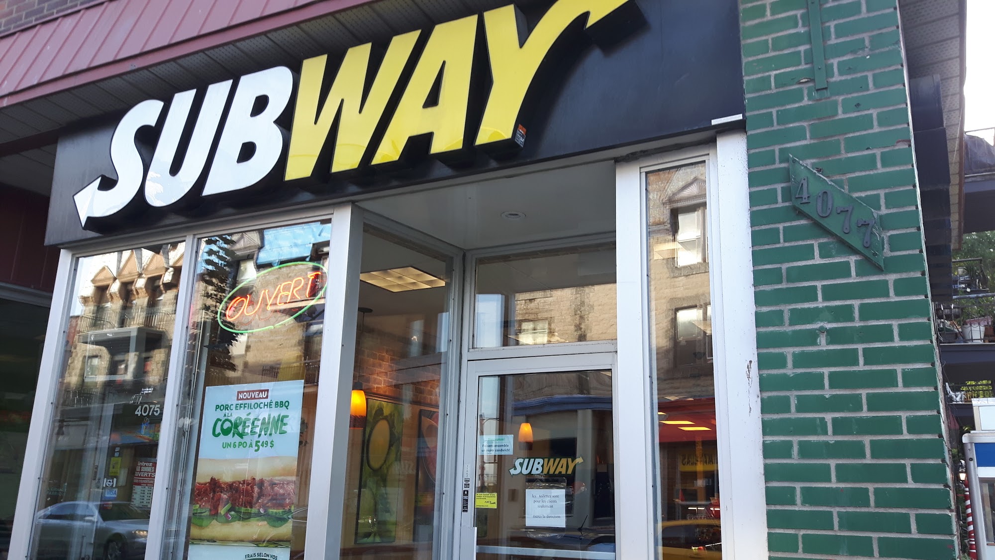 Subway Menu