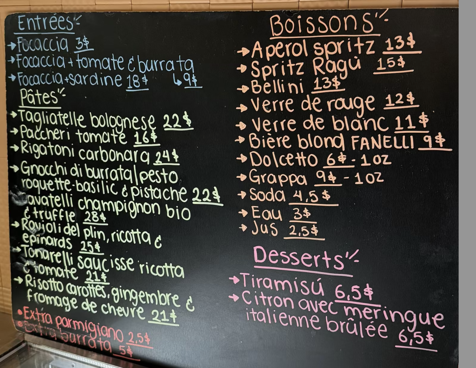 Ragù Pasta e Vino Menu