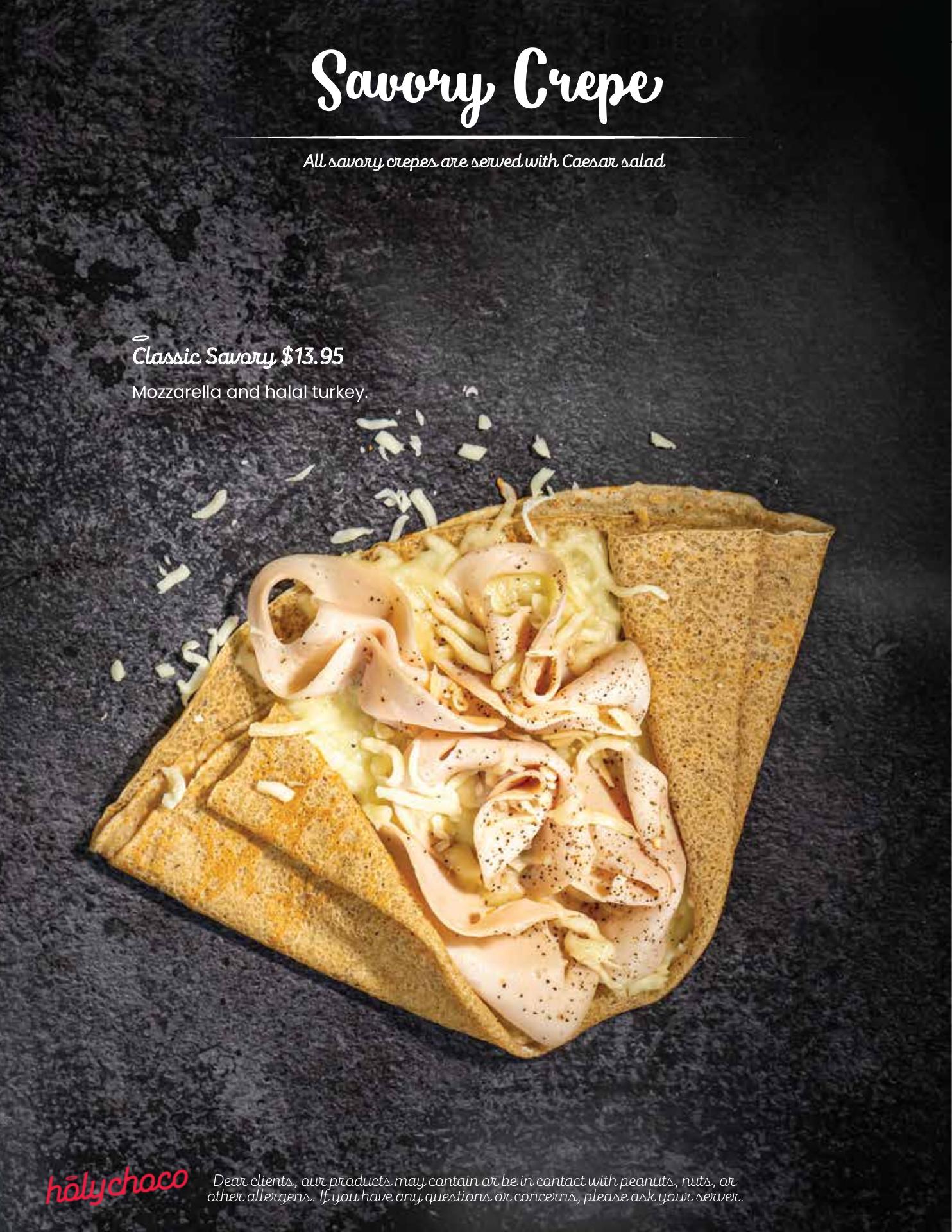 holychoco Montréal Menu