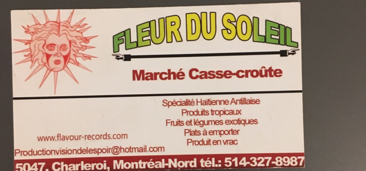 Marche Fleur Du Soleil Menu