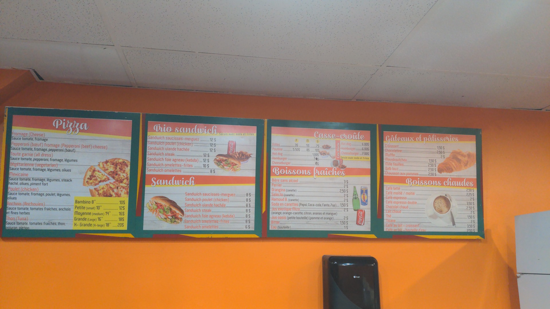 Pizza Oasis Menu