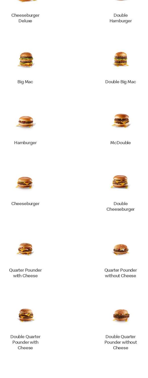McDonald's Menu