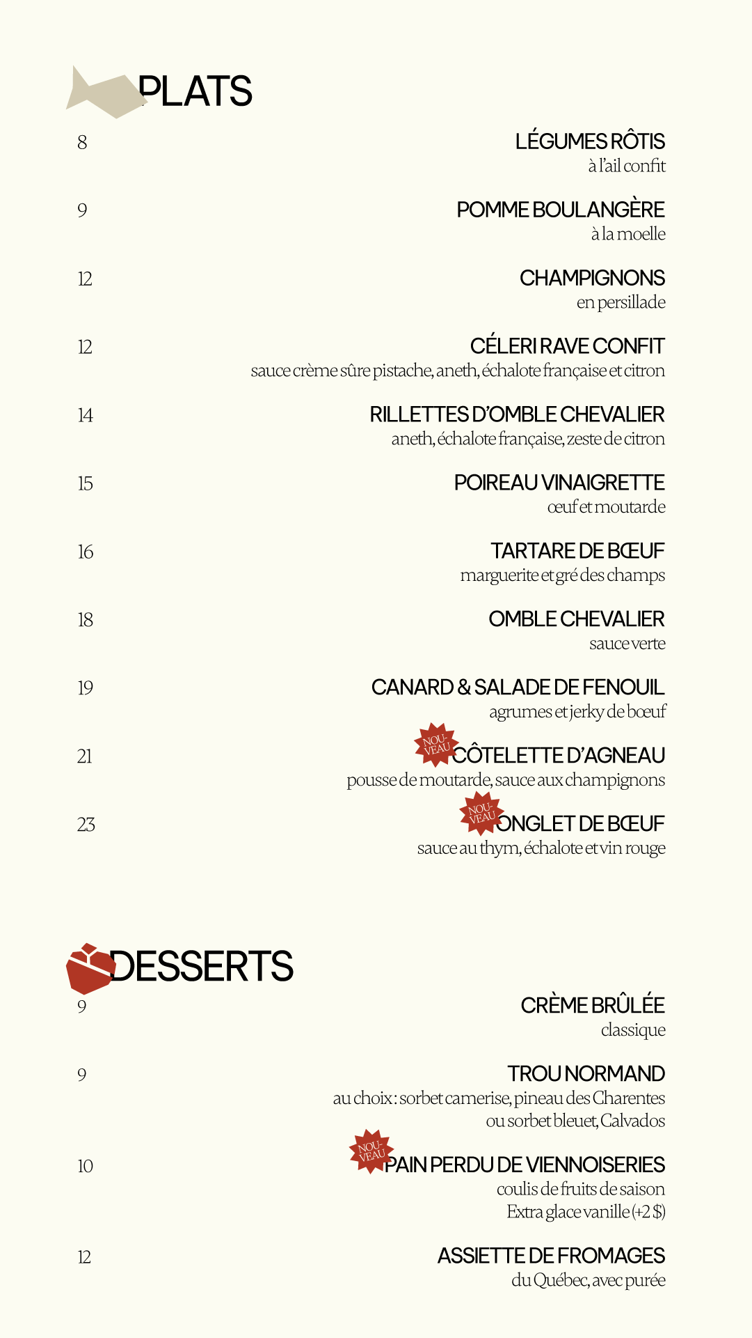 Éléonore – buvette, bar à vin | Rue Ontario Est Menu