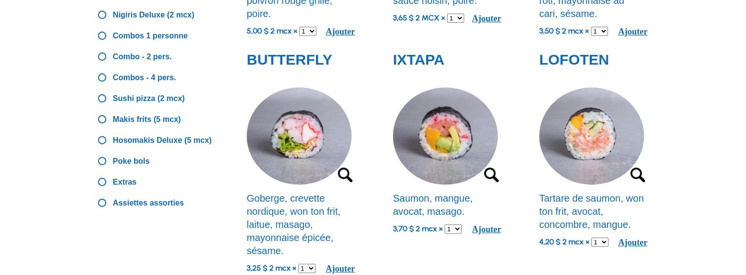 Poissonnerie Unimer Inc (Poissonnerie Unimer - Sushi) Menu