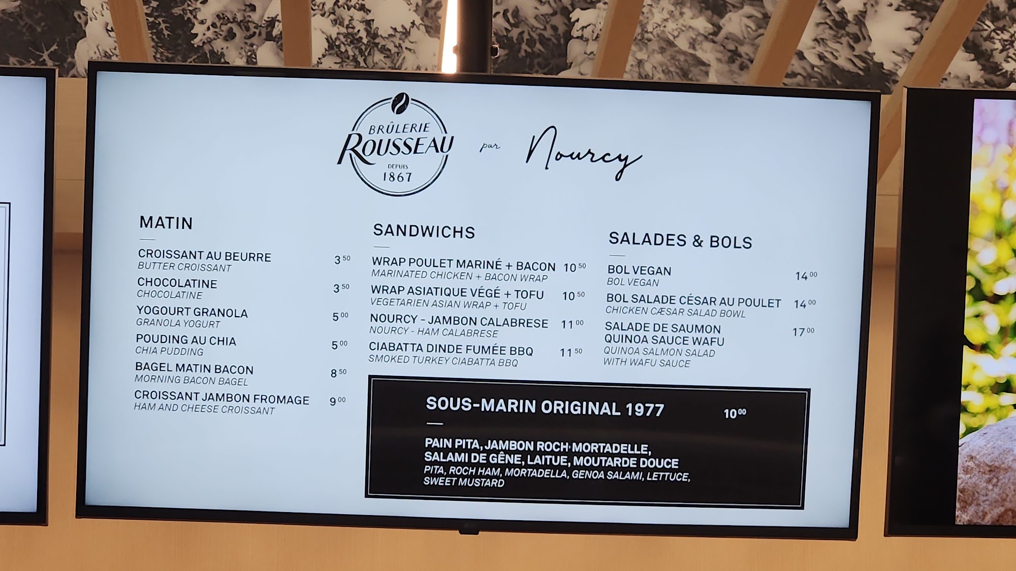 Brulerie Rousseau Menu