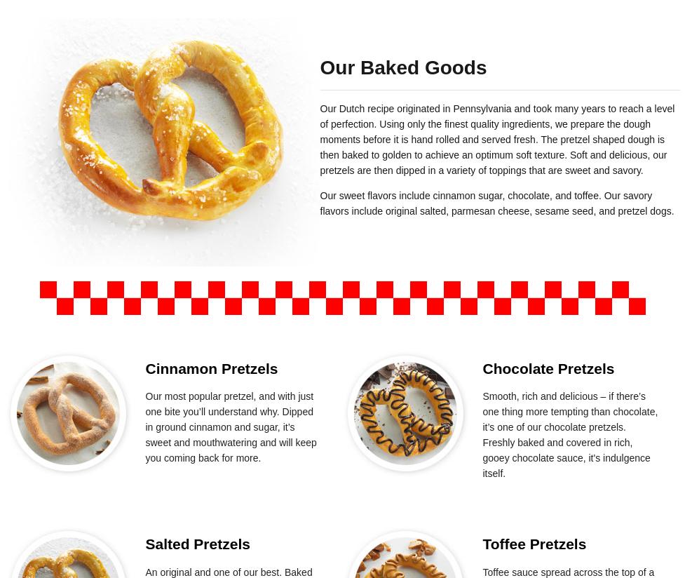 Mr. Pretzels Menu