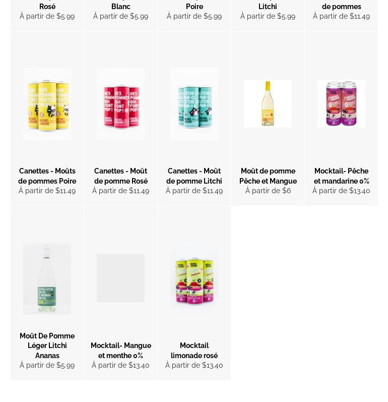 Cidrerie Michel Jodoin Menu