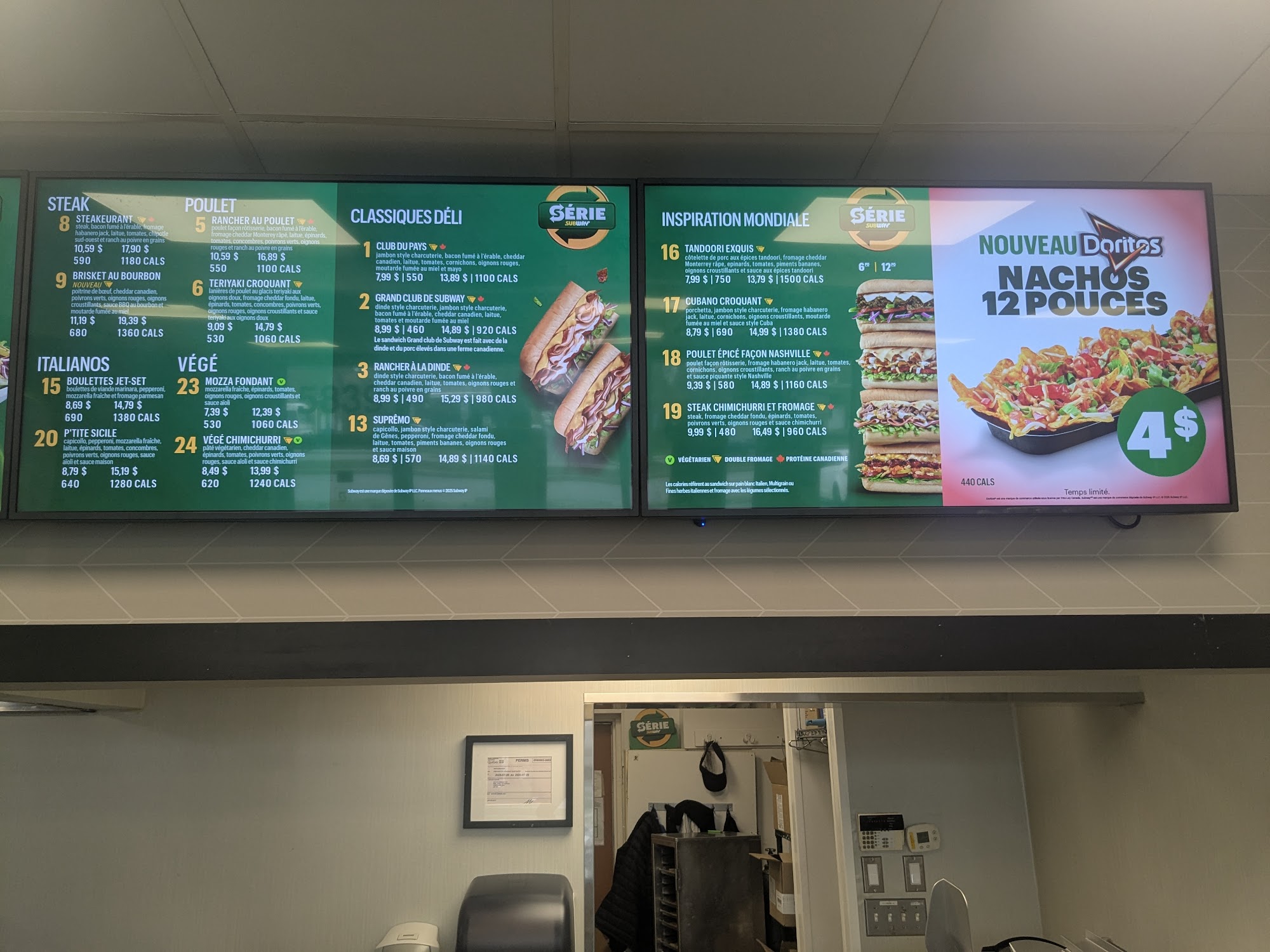 Subway Menu