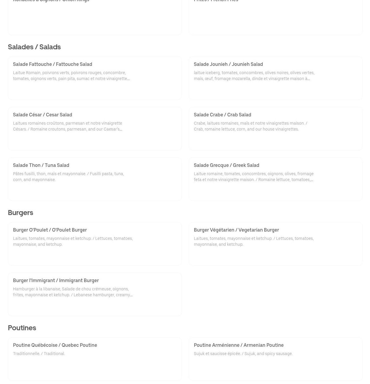 Jounieh Café-Resto Menu