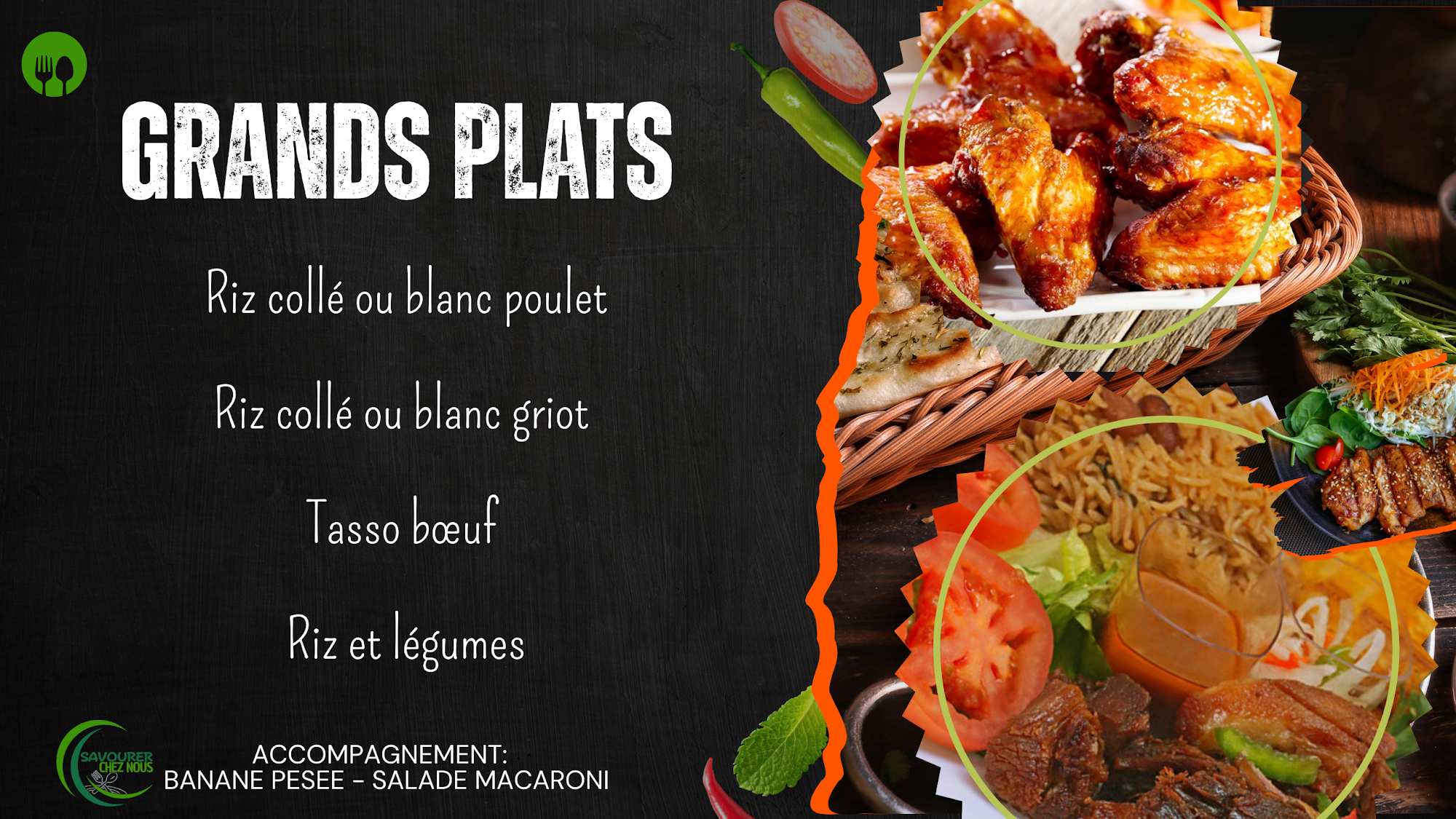 Savourer Chez-Nous Menu