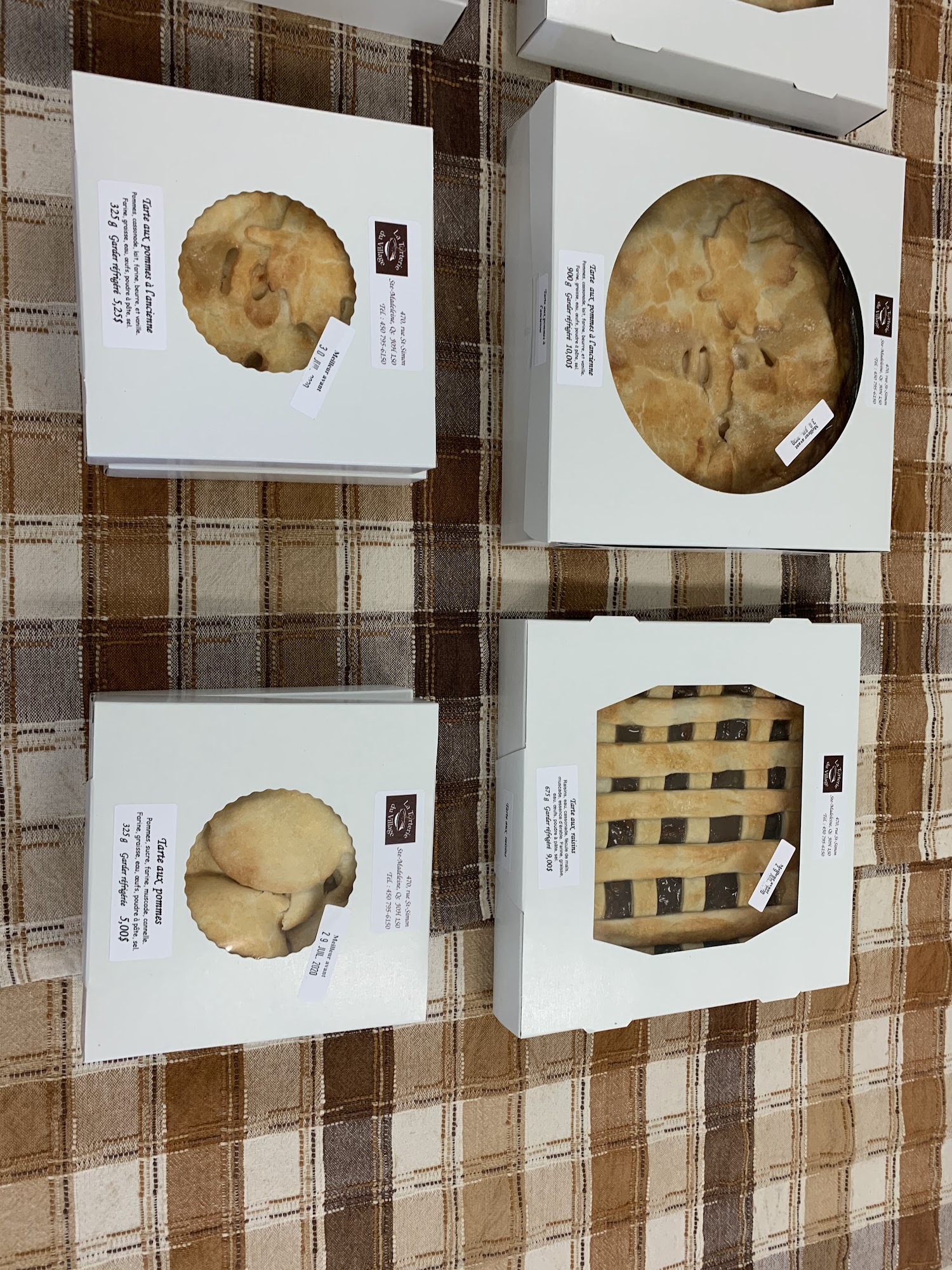 La Tarterie du village Menu