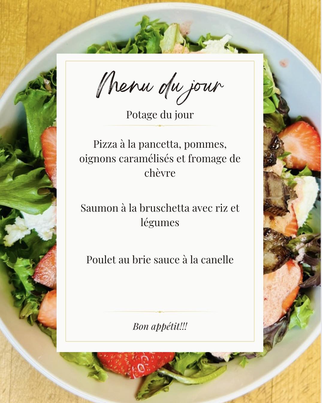 Café Nouvel Espoir Service De Repas Menu
