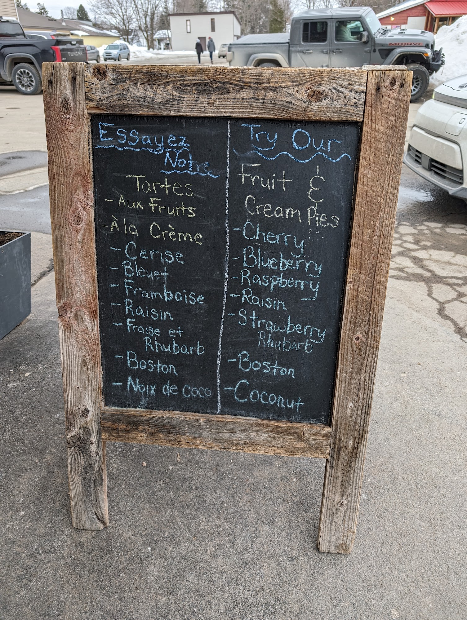 Boulangerie Maison Du Pontiac/Pontiac Home Bakery Menu