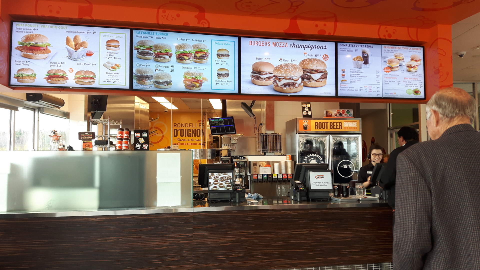 A&W Canada Menu