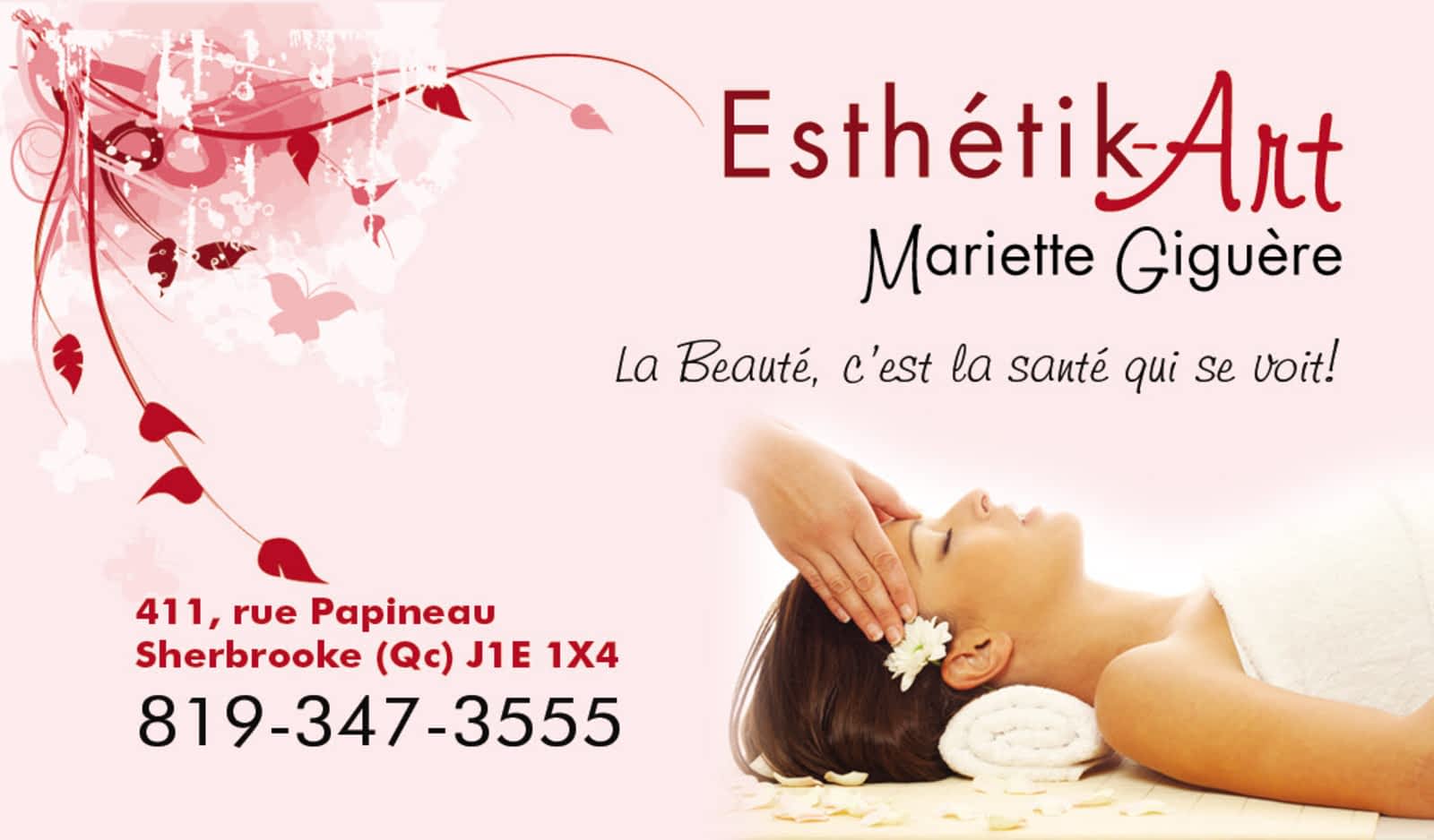 Esthetik-Art Mariette Giguere 411 Rue Papineau, Sherbrooke Quebec J1E 1X4