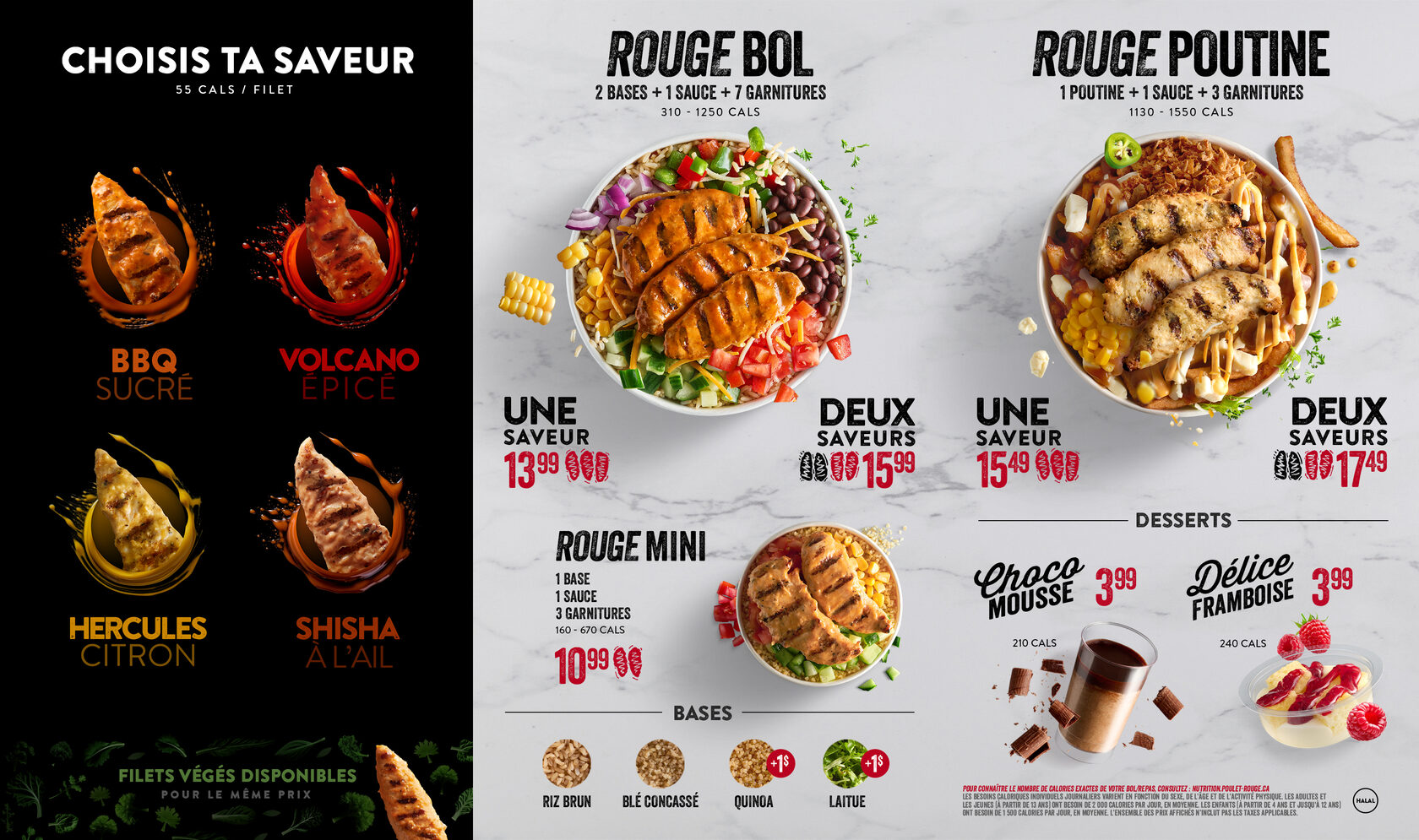 Restaurant Poulet Rouge Victoriaville Menu