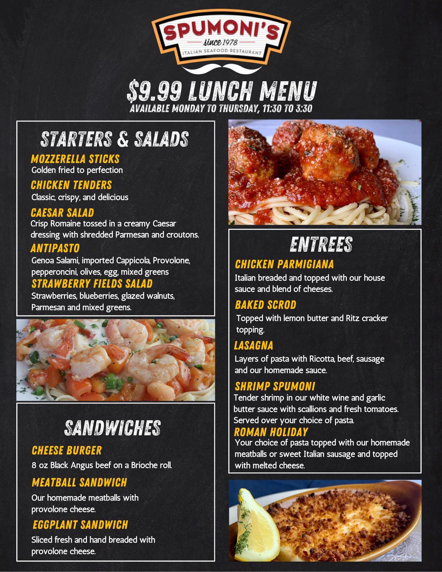 Spumoni By Russo Menu