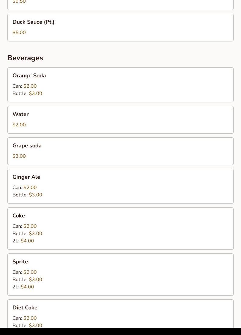 Golden City 金城 Menu