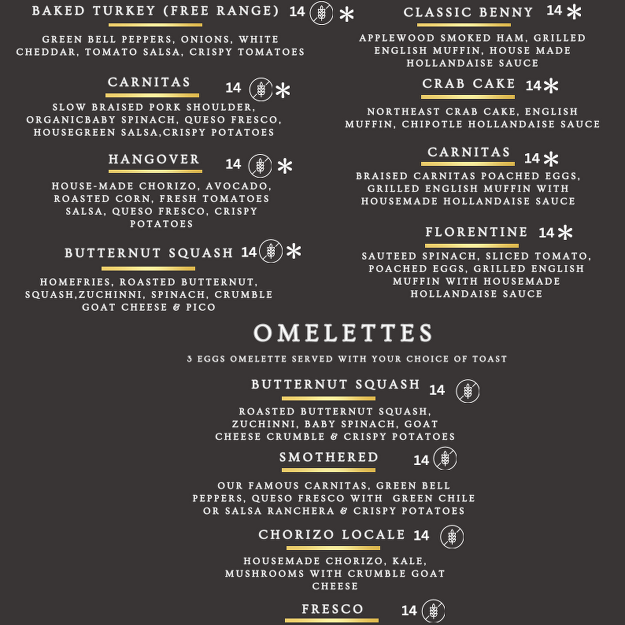 BISTRO LOCALE Menu