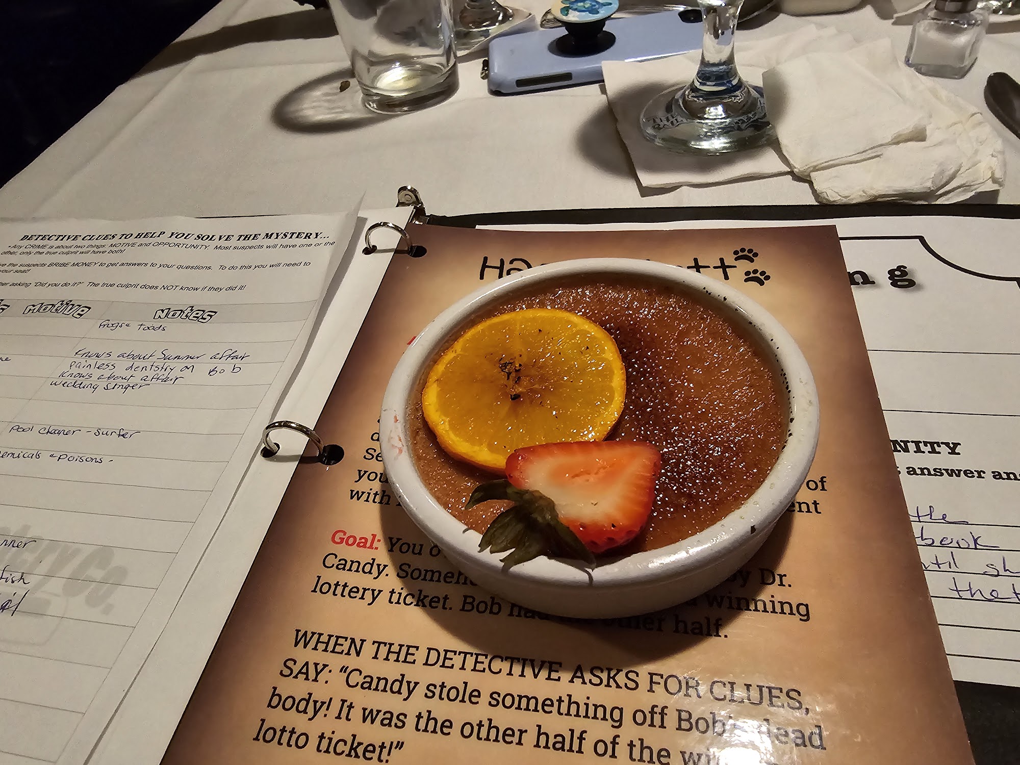 Grand Bellevue Rail Dining Experience Menu