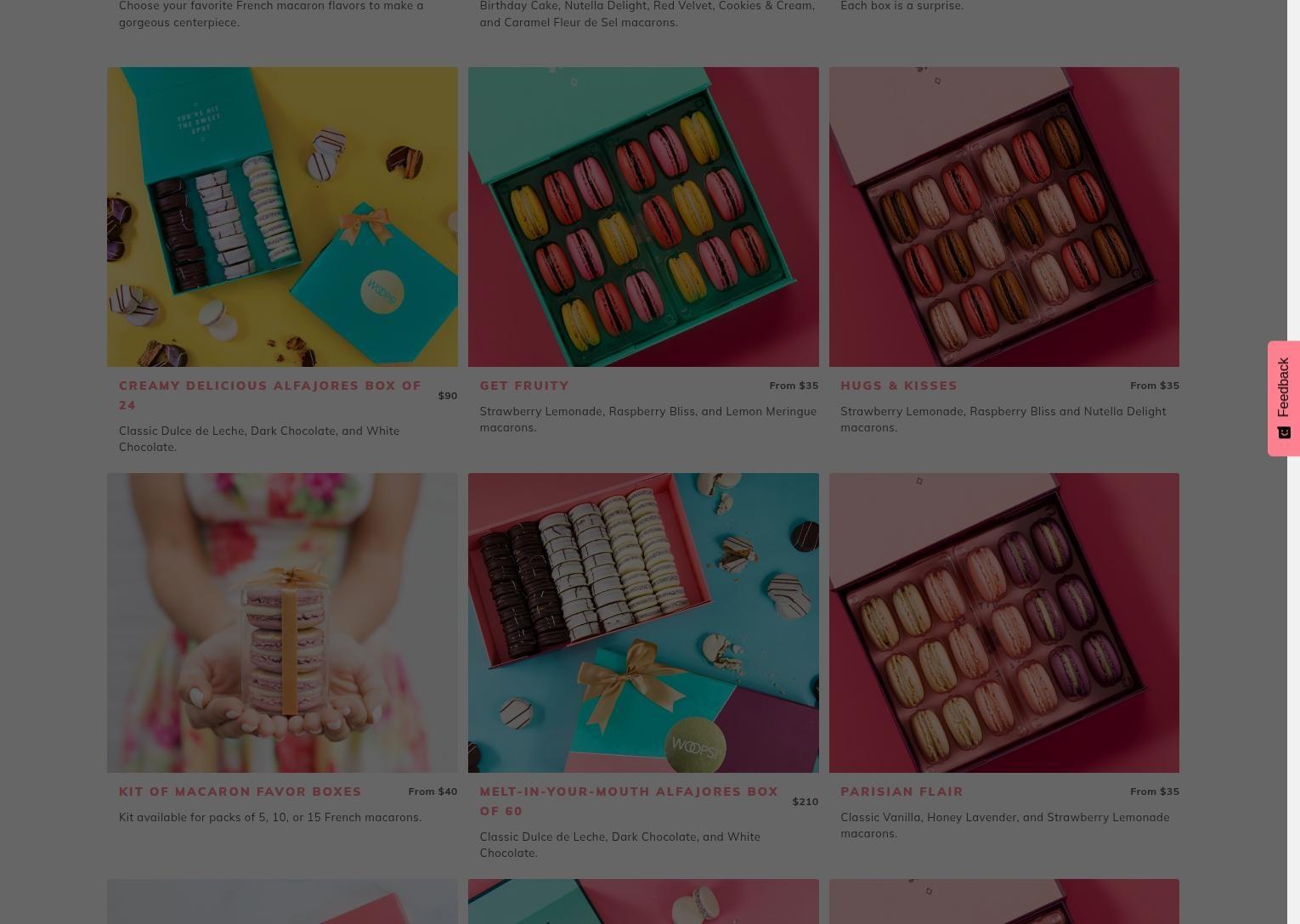 Woops! Macarons (Providence Place) Menu
