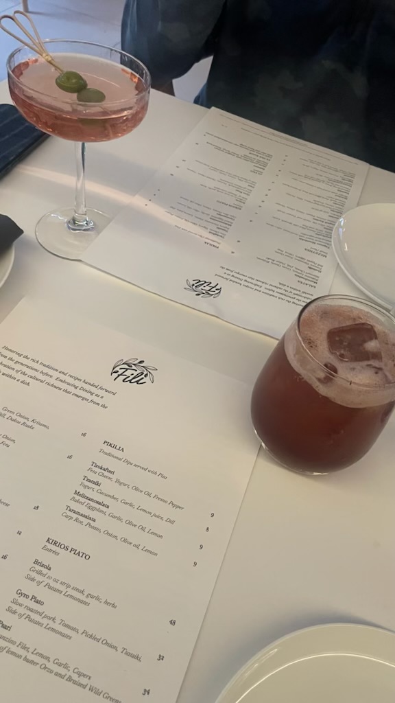 ESTIATORIO FILI Menu