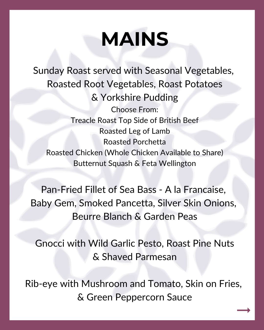 Hunters Bar & Kitchen Menu