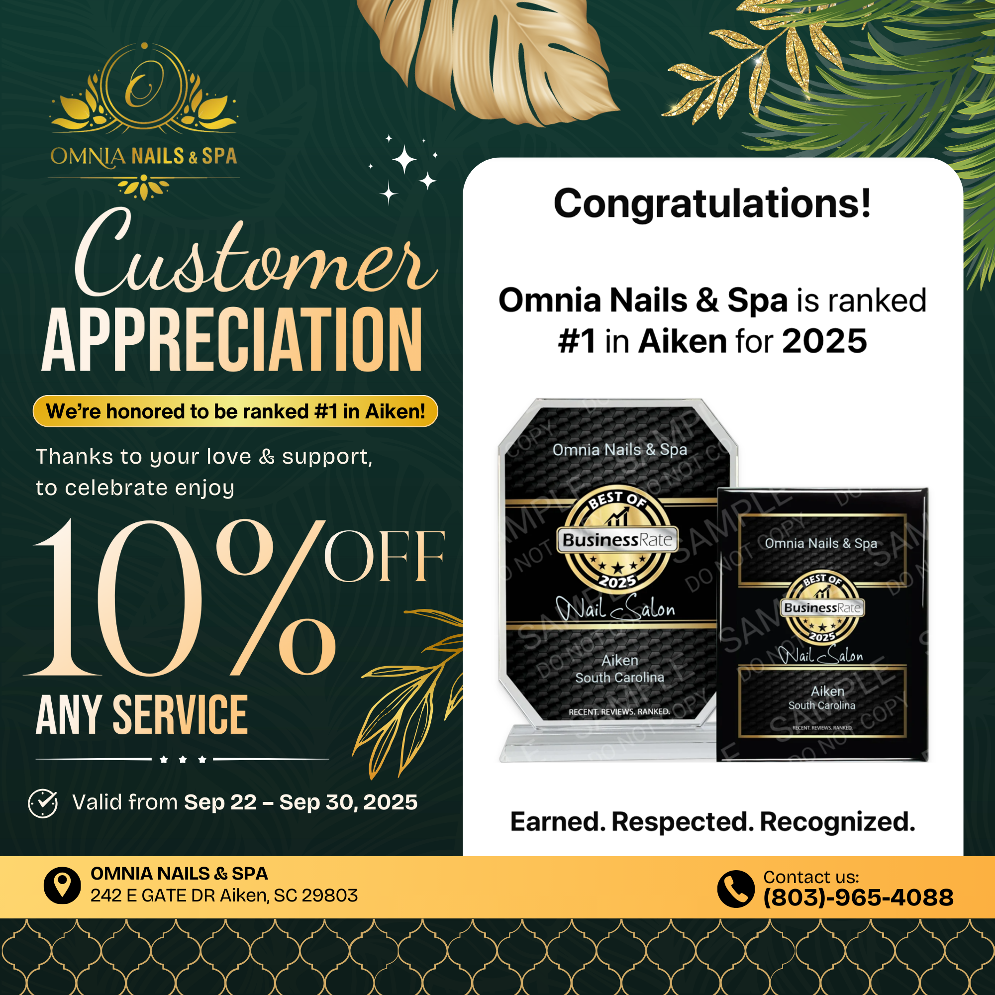 Omnia Nails & Spa 242 E Gate Dr, Aiken South Carolina 29803