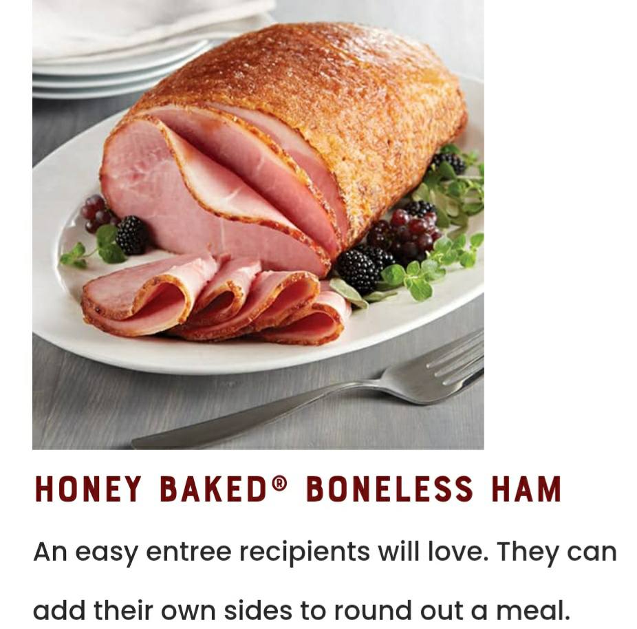 Honey Baked Ham Menu