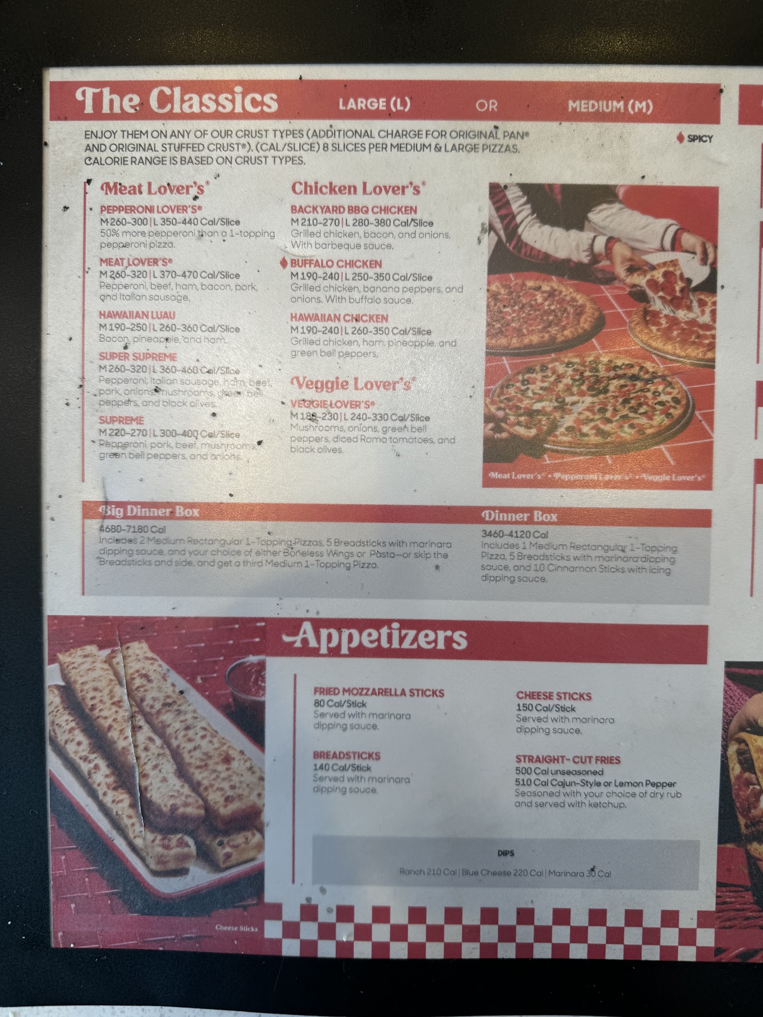 Pizza Hut Menu