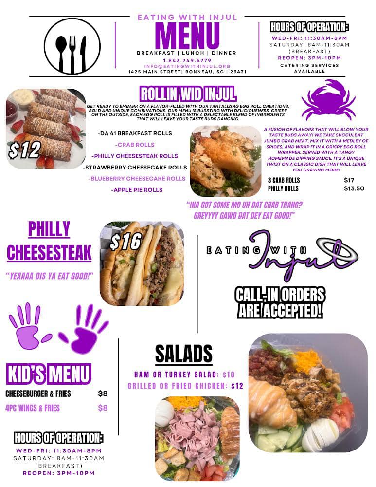 Eating With Injul Menu