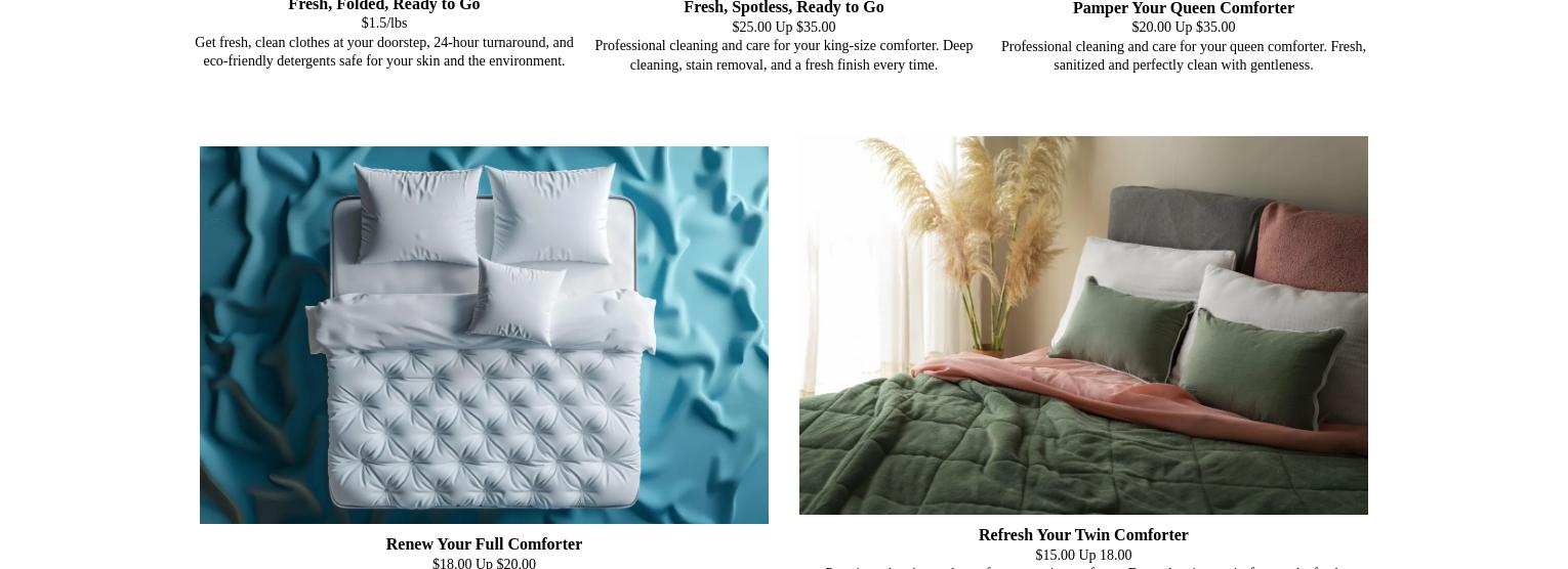 The College Laundry Menu