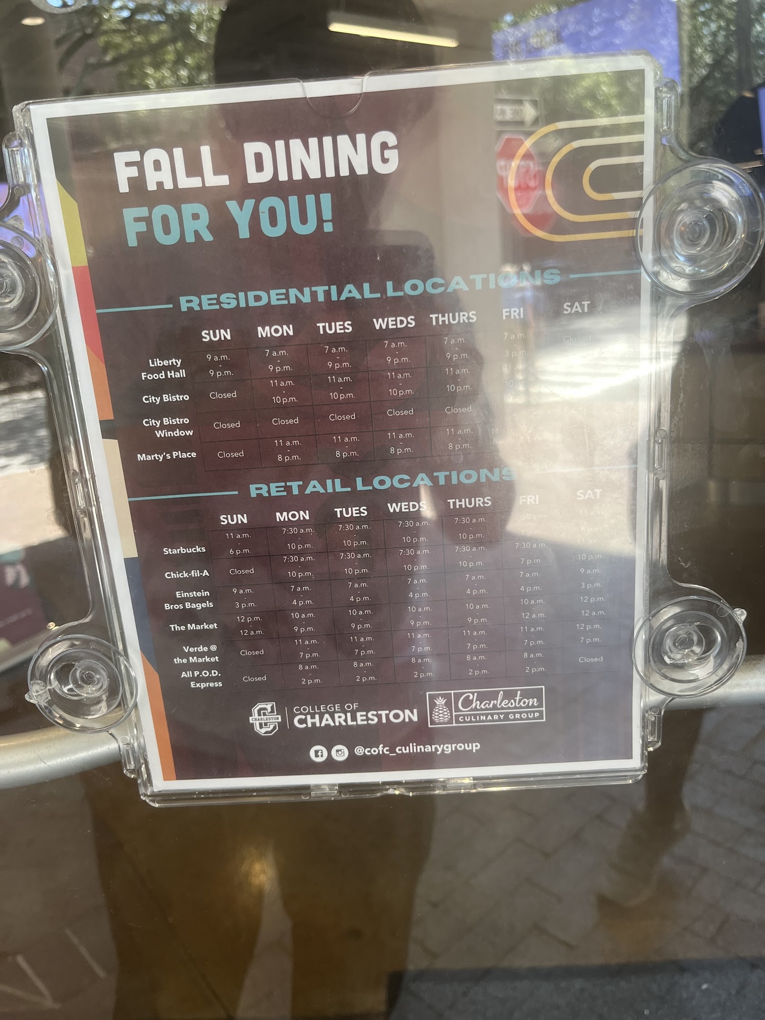 Liberty Fresh Food Company - College of Charleston Menu