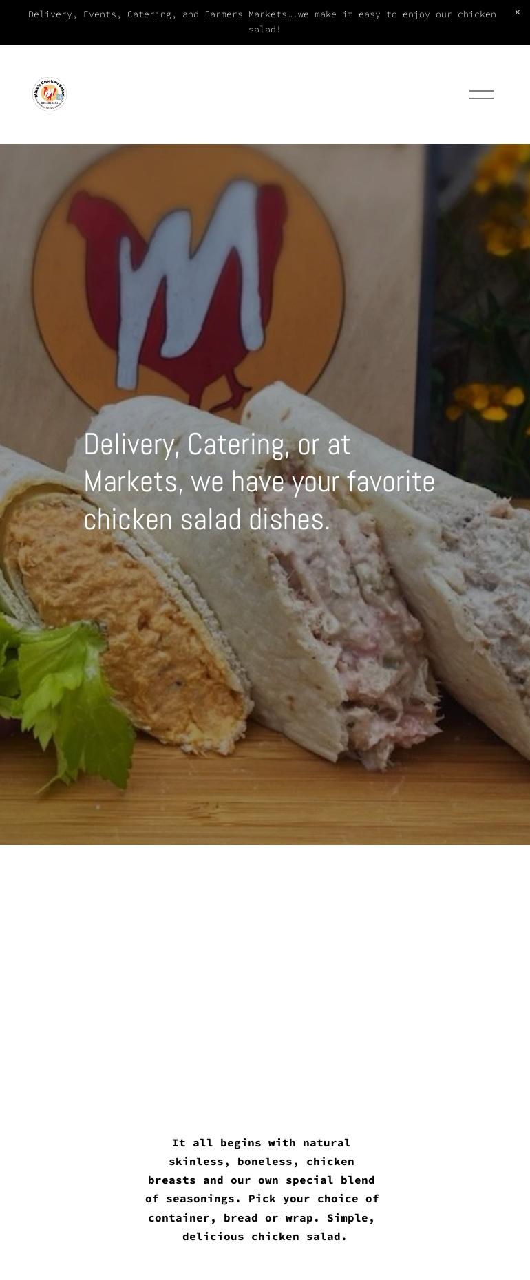 Mike's Chicken Salad Menu