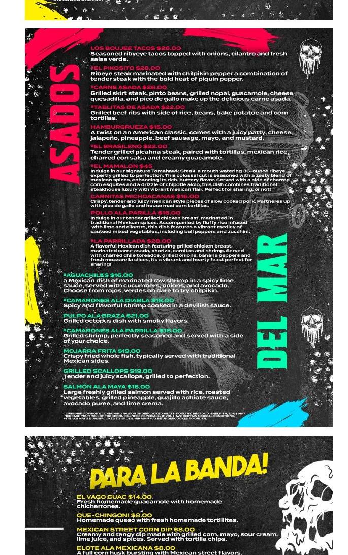 El Vago Mexican Kitchen Menu