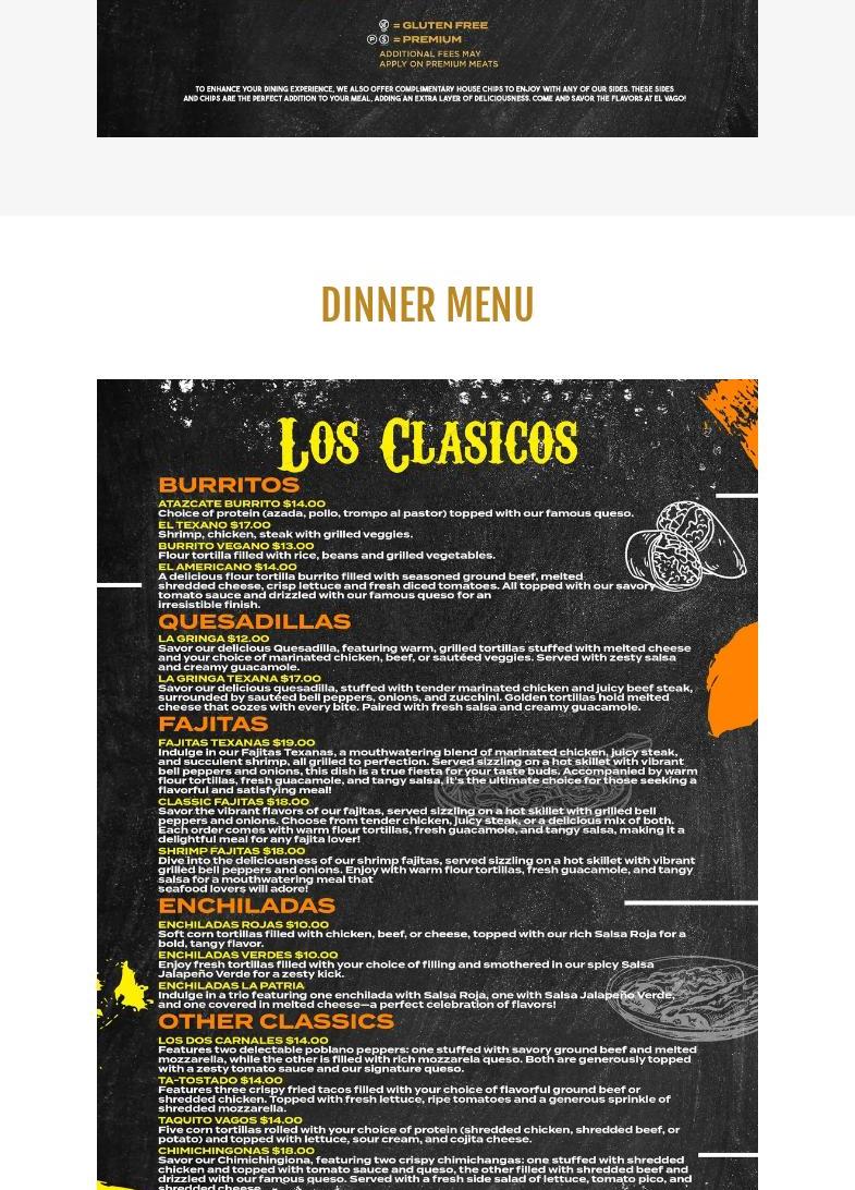 El Vago Mexican Kitchen Menu