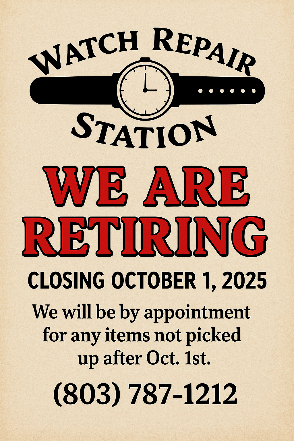 Watch Repair Station, LLC Columbia