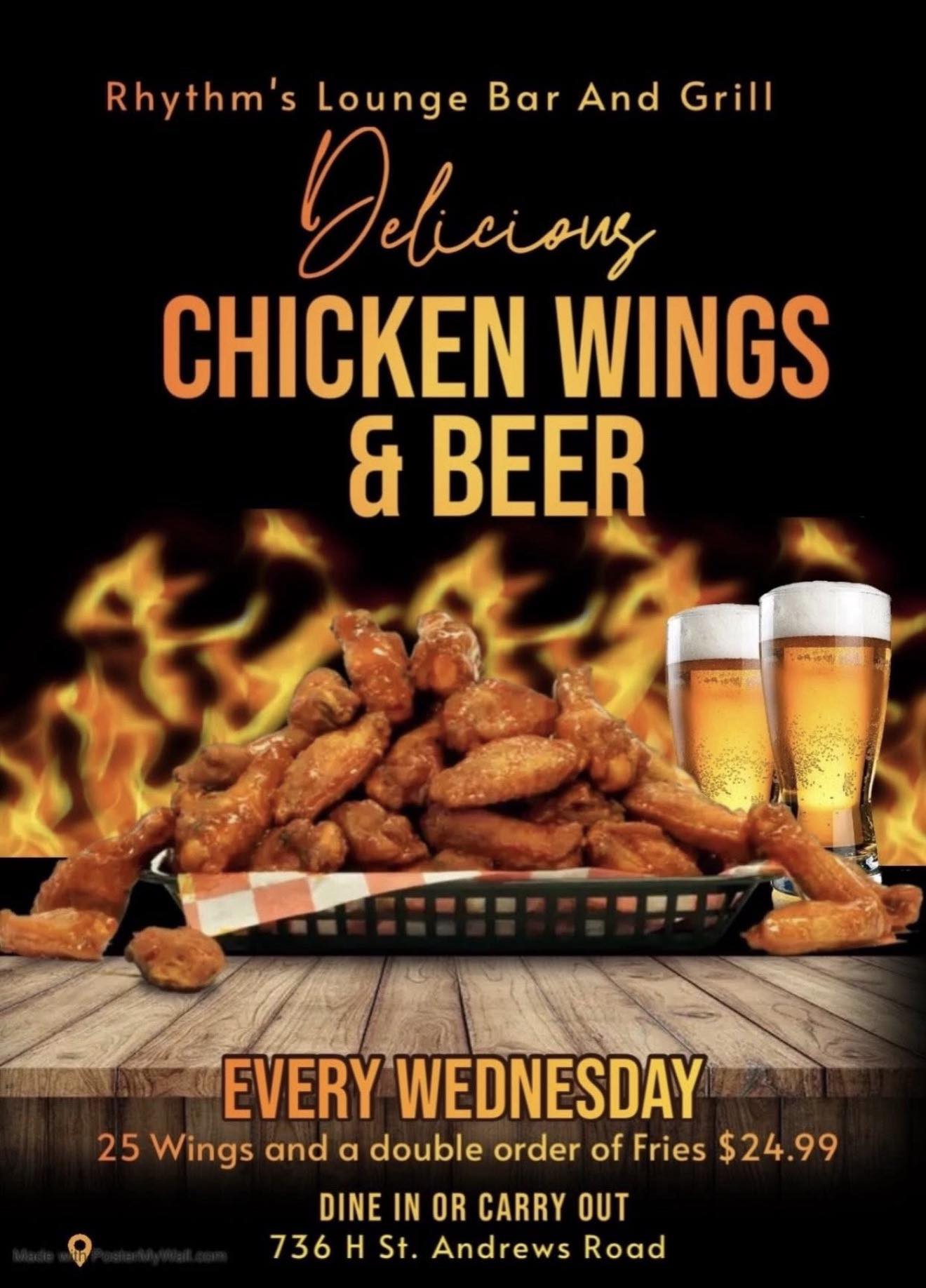 Rhythms lounge bar and grill Menu